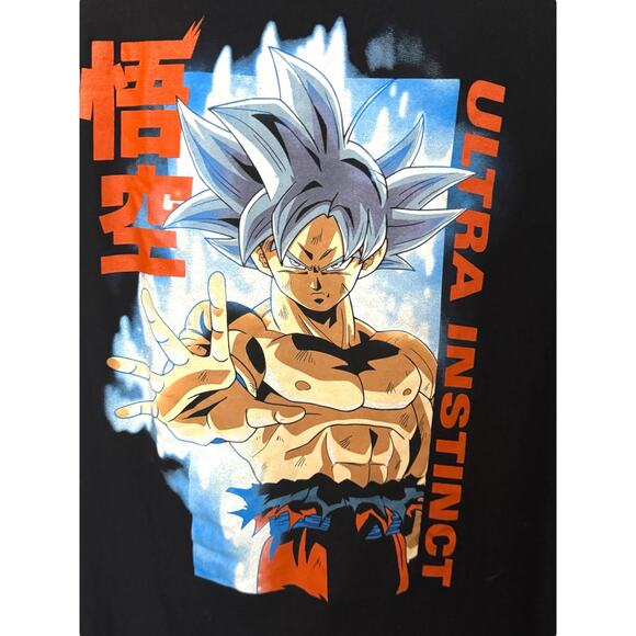 Dragon Ball Super Ultra Instinct Goku Anime Graphic Tee Black Size L - Picture 3 of 5